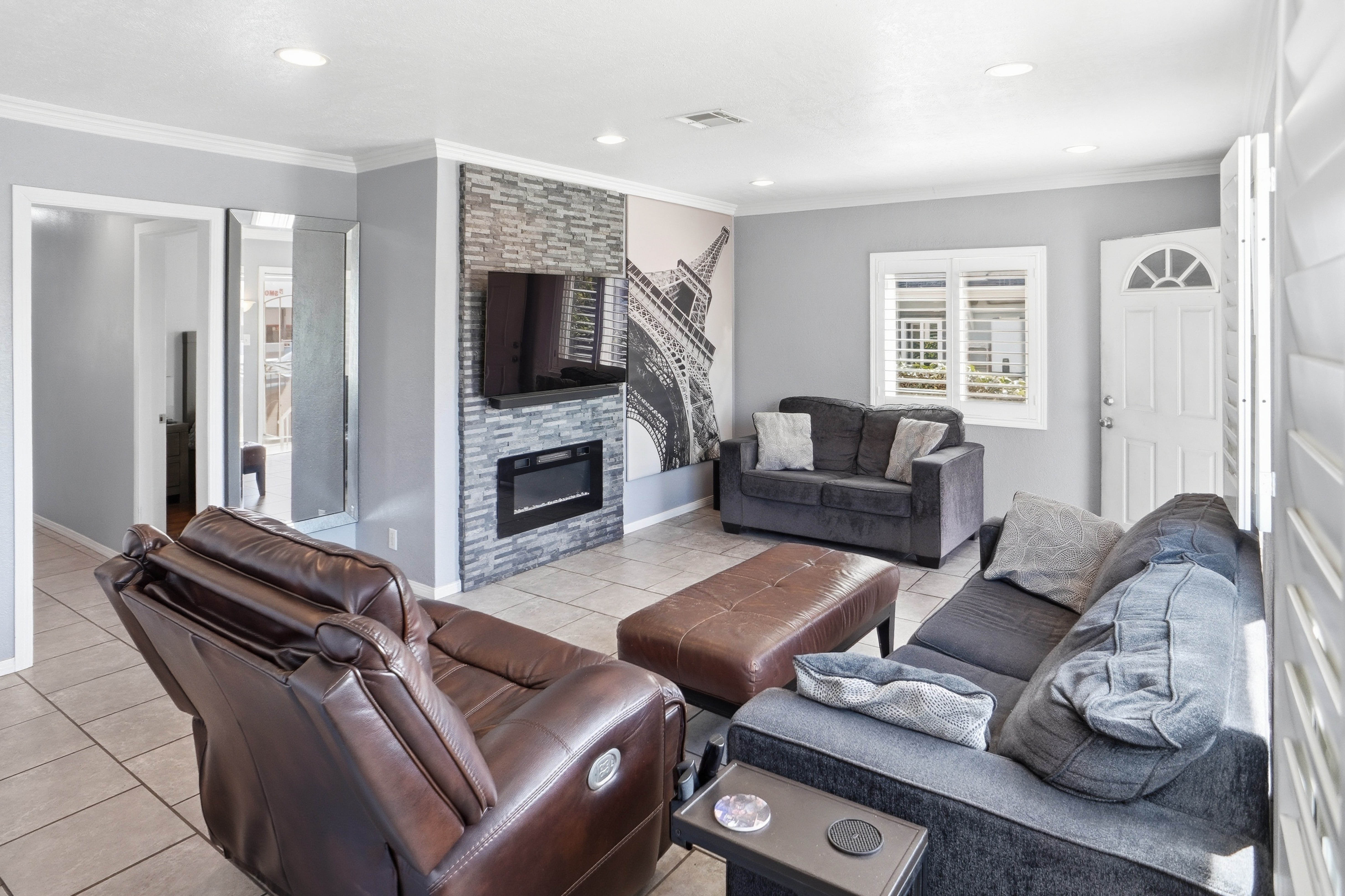 Living room with natural light
